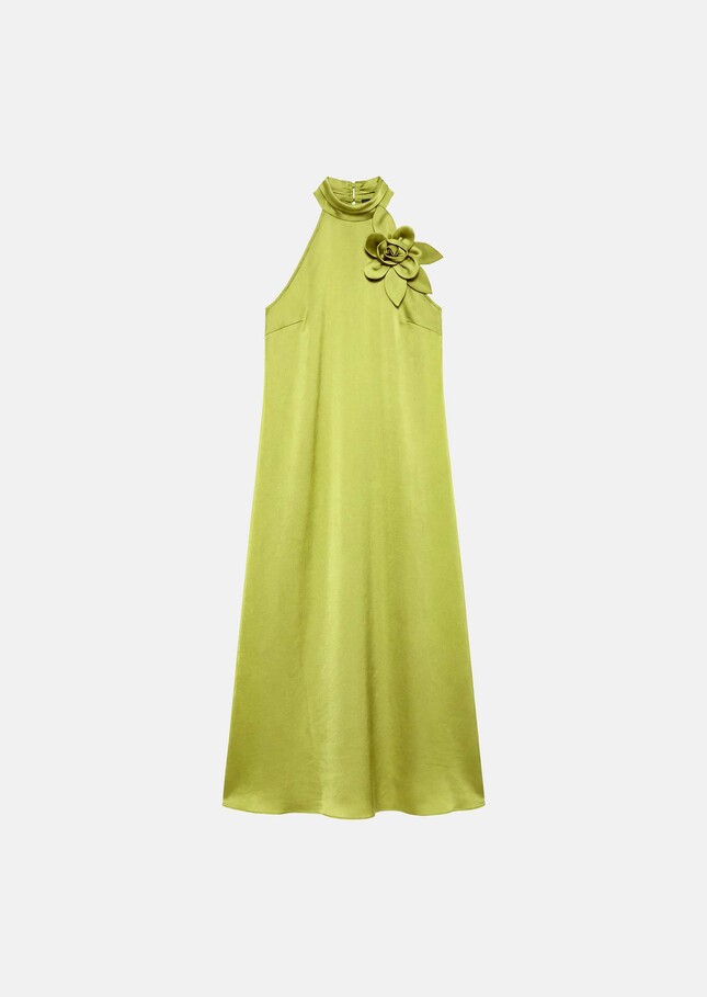 Rosso Dress green satin Anis TARA JARMON