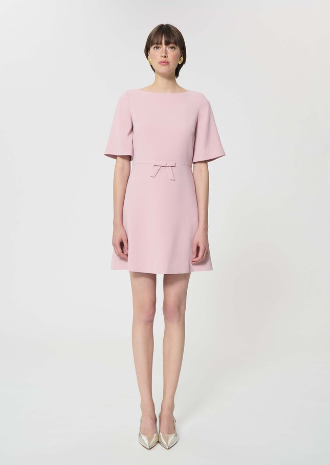 Romina dress pale pink in fluid crepe Blush TARA JARMON