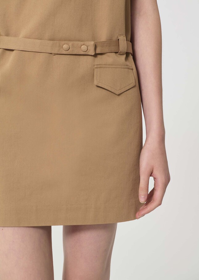 Rivy Dress beige cotton garbardine Miel TARA JARMON