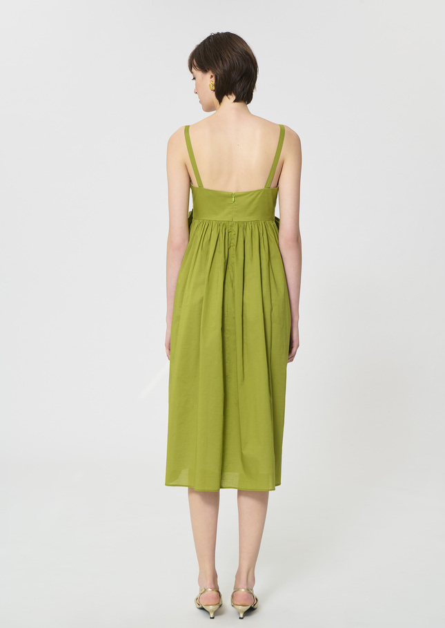Renée Dress green cotton voile Pomme TARA JARMON