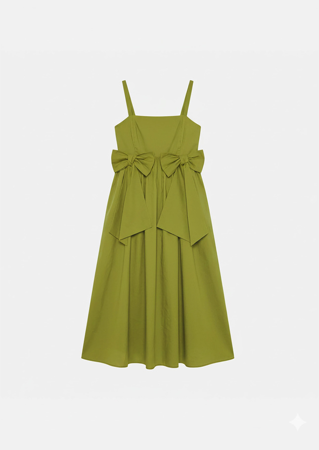 Renée Dress green cotton voile Pomme TARA JARMON