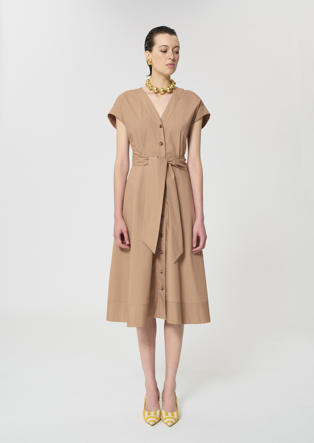 Rosia dress beige poplin Miel TARA JARMON