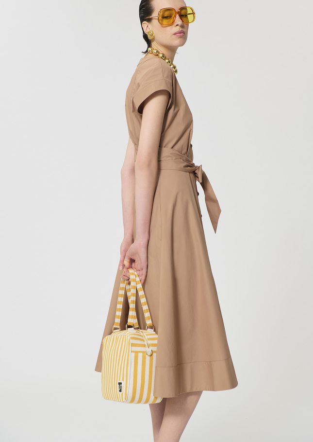 Rosia dress beige poplin Miel TARA JARMON