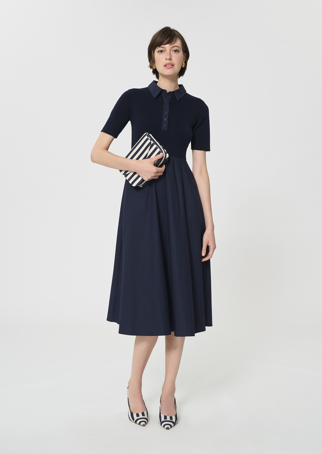 Rio Dress midnight blue cotton Night TARA JARMON