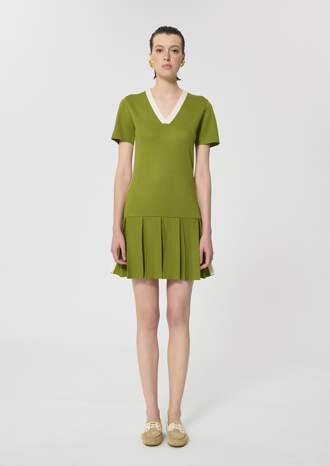 Ricca dress green technical mesh Pomme TARA JARMON