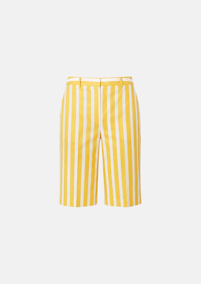 Sasha Shorts yellow striped linen and cotton Mimosa TARA JARMON