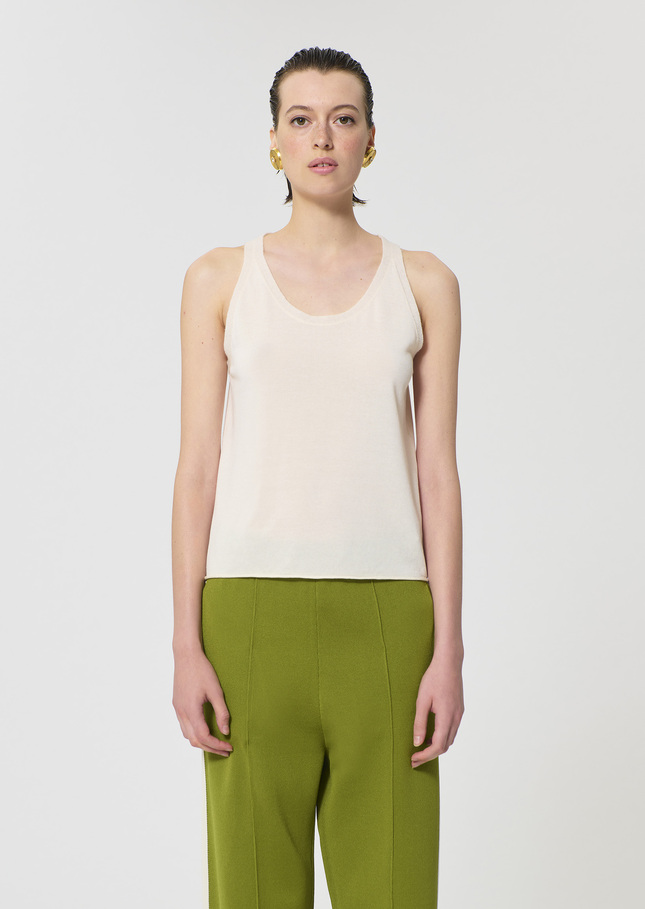 Tabatha Tank Top ecru cotton Off-white TARA JARMON