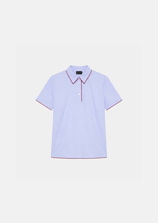 Top Tennis blue with thin cotton stripes Blue TARA JARMON