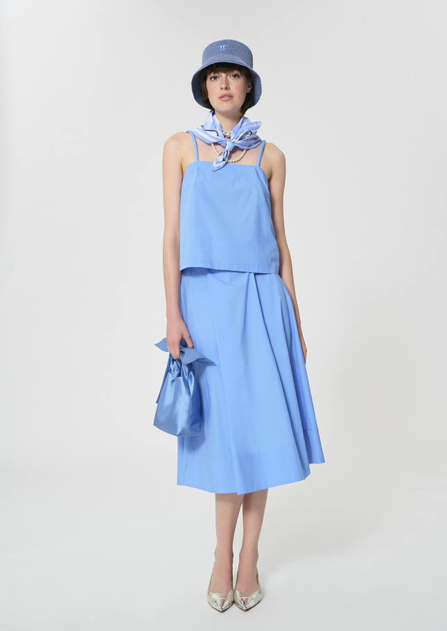 Top Tazzio sky blue poplin Horizon TARA JARMON