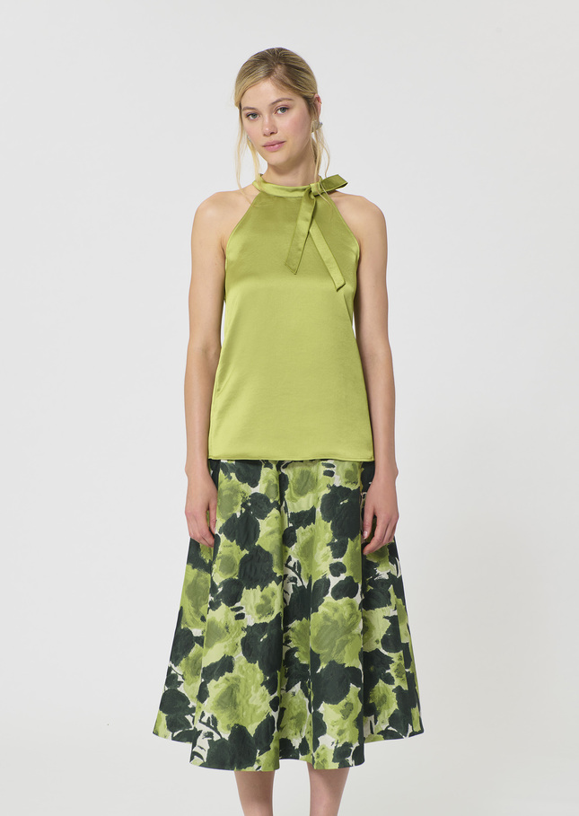Top Tierri satin green Anis TARA JARMON