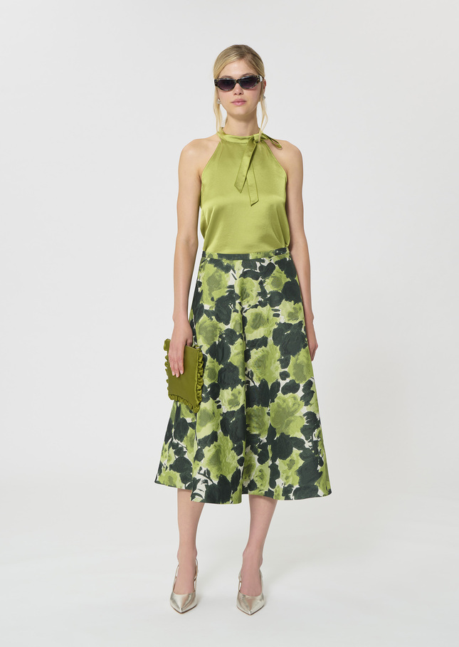 Top Tierri satin green Anis TARA JARMON