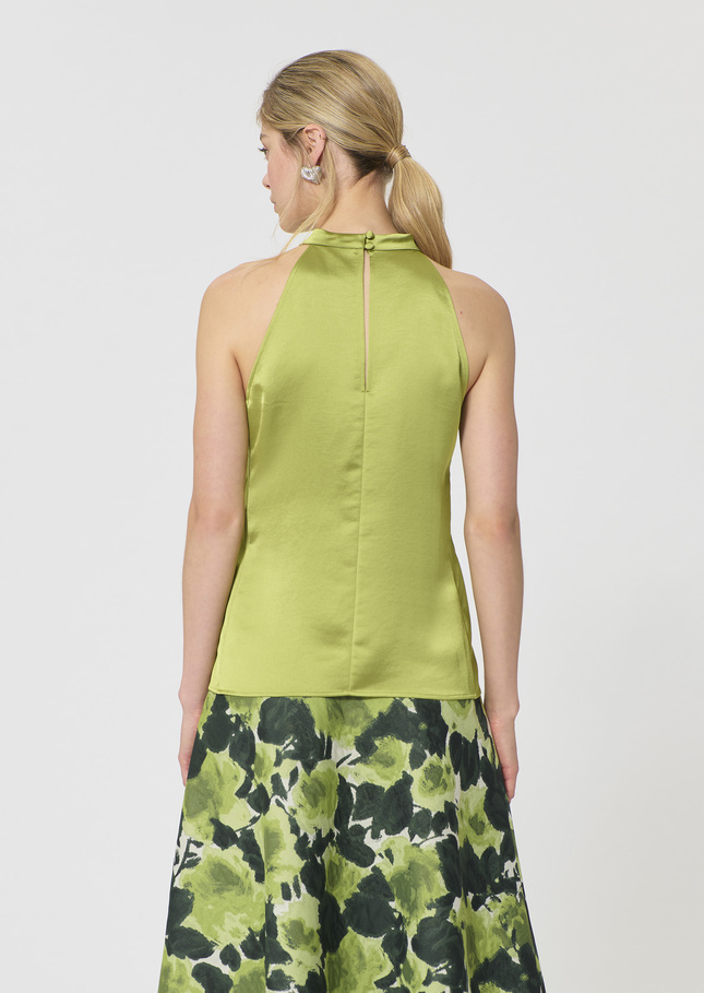 Top Tierri satin green Anis TARA JARMON