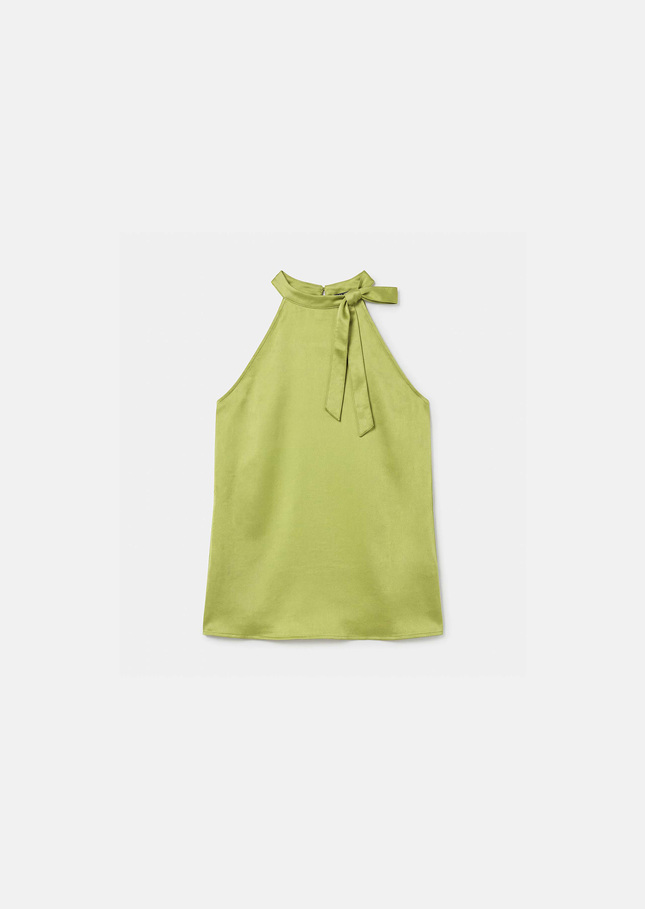 Top Tierri satin green Anis TARA JARMON