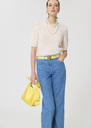 Ponzo Sweater ecru in lightweight mohair Almond, Off-white TARA JARMON