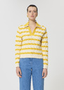 Paolina sweater yellow striped cotton Cerise, Mimosa TARA JARMON