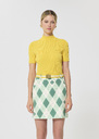 Perla Sweater yellow ribbed knit Blush, Mimosa, Night, Off-white, Pink, Pomme TARA JARMON