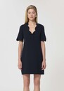 Romelina dress midnight blue in fluid crepe Night TARA JARMON