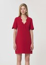 Romelina dress red in fluid crepe Cerise, Night TARA JARMON