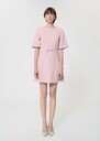 Romina dress pale pink in fluid crepe Blush, Night TARA JARMON