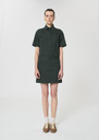 Rivy Dress dark green cotton gabardine Miel, Pomme, Vert anglais TARA JARMON