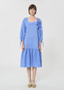 Roméa dress sky blue cotton voile Horizon, Pomme TARA JARMON