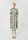 Rachel Dress green floral print Vert anglais TARA JARMON