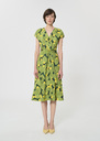 Rosia dress dark green floral print Vert anglais TARA JARMON