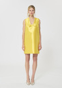 Rusane Dress yellow duchess satin Mimosa TARA JARMON