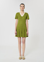 Ricca dress green technical mesh Off-white, Pomme TARA JARMON