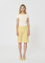 Sasha Shorts yellow striped linen and cotton Cerise, Mimosa TARA JARMON