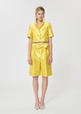 Short Simon yellow duchess satin Mimosa TARA JARMON