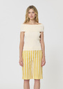 Twist T-shirt ecru ribbed knit Night, Off-white TARA JARMON