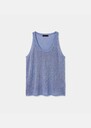 Tabatha Tank Top sky blue cotton Horizon, Off-white, Pomme TARA JARMON