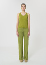 Tabatha Tank Top green cotton Horizon, Off-white, Pomme TARA JARMON