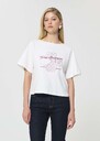 Taraclover T-shirt white embroidered cotton clover White TARA JARMON