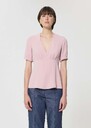 Top Tessa pale pink in fluid crepe Blush TARA JARMON