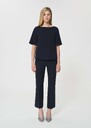 Top Théo midnight blue in fluid crepe Night TARA JARMON