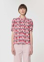 Top Theodora pale pink retro print Blush TARA JARMON
