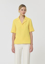 Top Tony yellow in fluid crepe Mimosa, Vert anglais TARA JARMON
