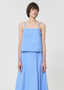 Top Tazzio sky blue poplin Horizon, Miel TARA JARMON