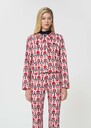 Vina Jacket pale pink retro print Blush TARA JARMON