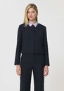 Vina Jacket midnight blue powder-grain canvas Night TARA JARMON