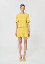 Vanita Jacket yellow in a frothy crepe Mimosa TARA JARMON