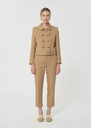 Virginia Jacket beige cotton garbardine Miel TARA JARMON