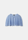 Valentine jacket light sky blue mohair Horizon, Pomme TARA JARMON