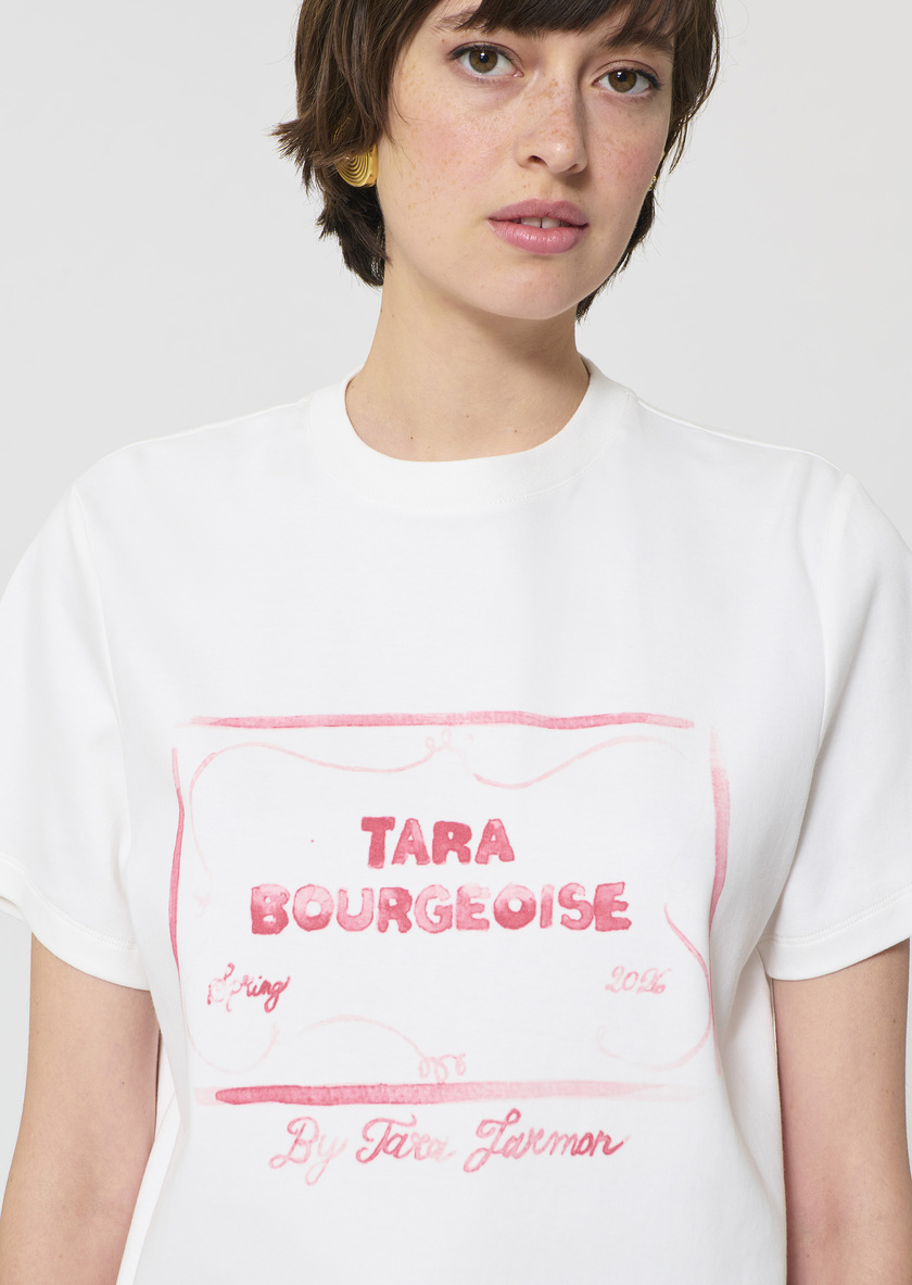 Tarabow T-shirt white printed cotton White TARA JARMON
