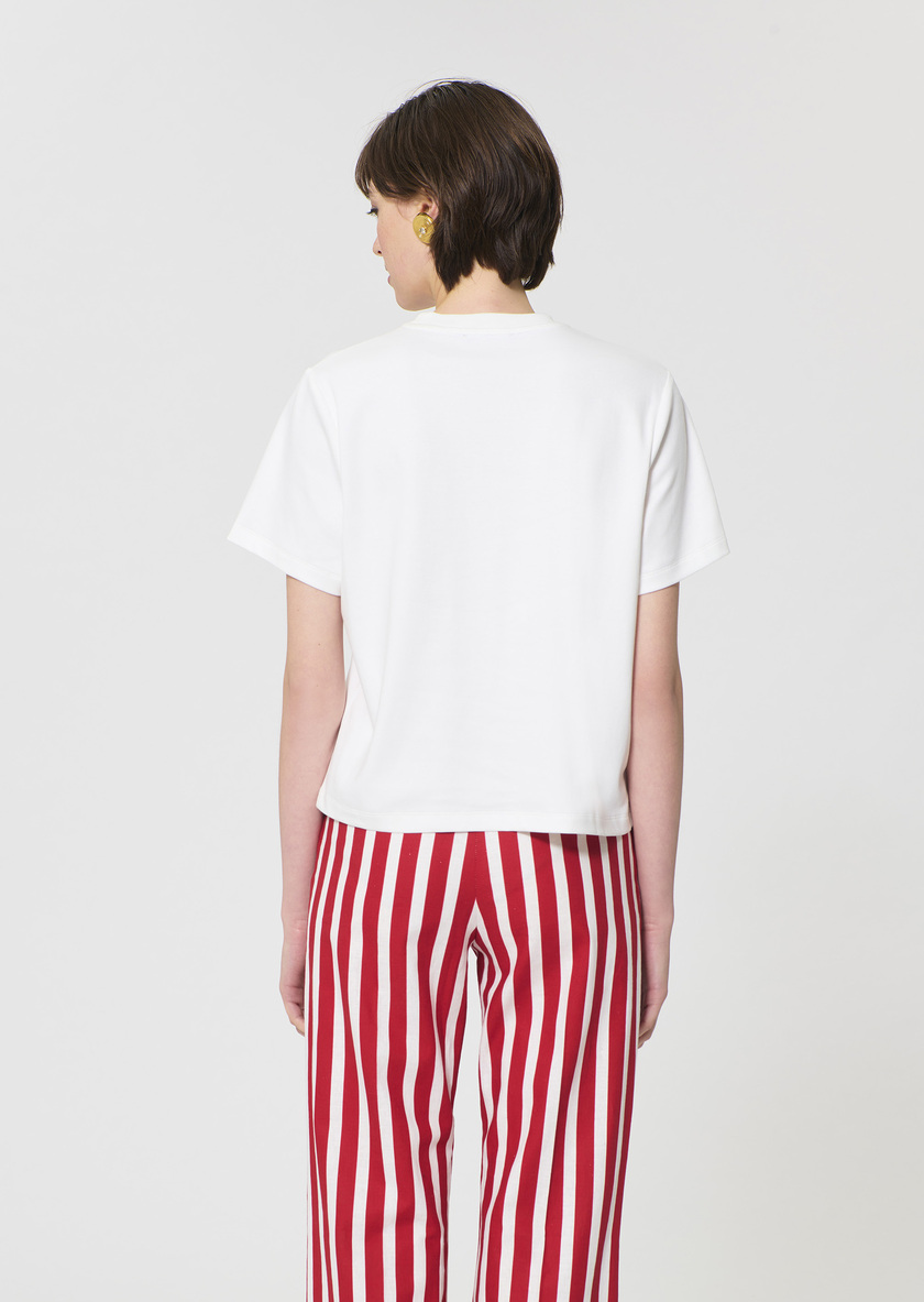 Tarabow T-shirt white printed cotton White TARA JARMON
