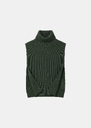 Angèle's Breastplate thyme in roll-neck knit Gray grey, Mûre, Thym TARA JARMON