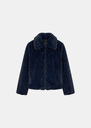 Beth Jacket midnight blue faux fur Céladon, Night, Tonka TARA JARMON