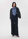 Christiane shirt blue checkered cravat Night TARA JARMON